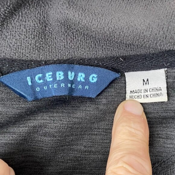 Iceburg Outerwear Mens Jacket Medium Full-Zip Stand Collar Outdoors Gray Casual - Picture 3 of 12